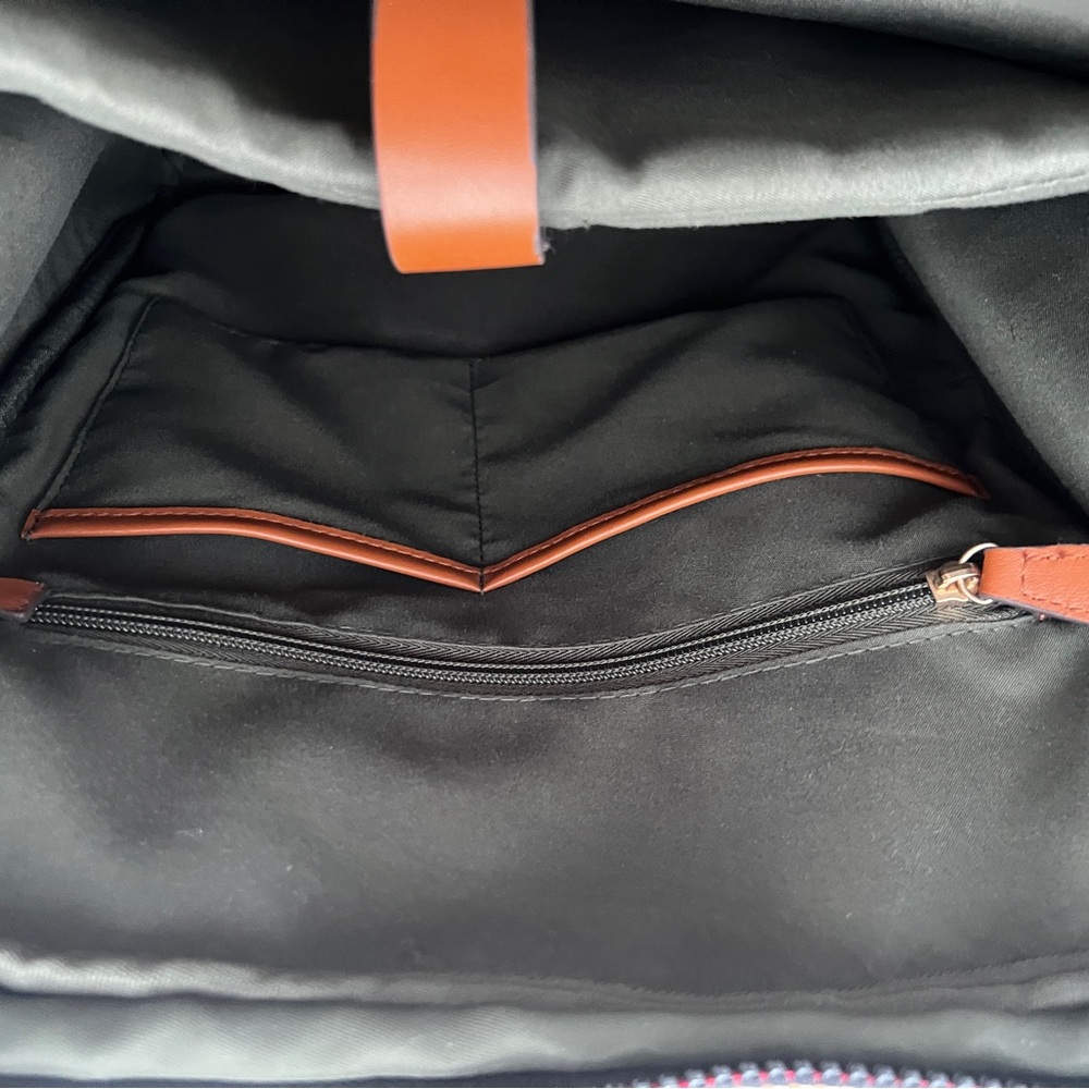 Joan & David Dark Green Travel Backpack Bag - Picture 6 of 7